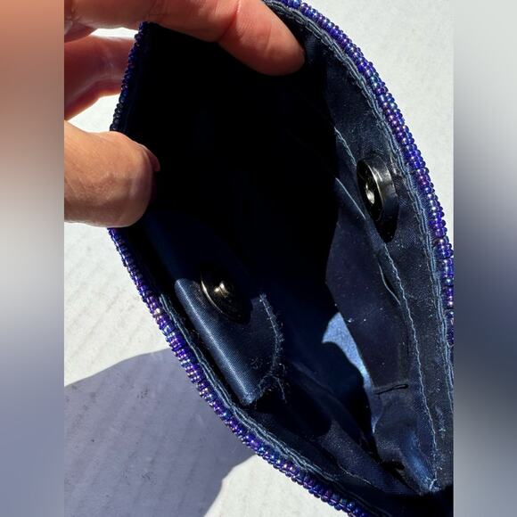 Purple Beaded Evening Bag - Picture 13 of 14